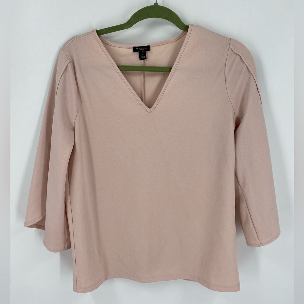Ann Taylor Pink 3/4 Sleeve Boxy Blouse size XS